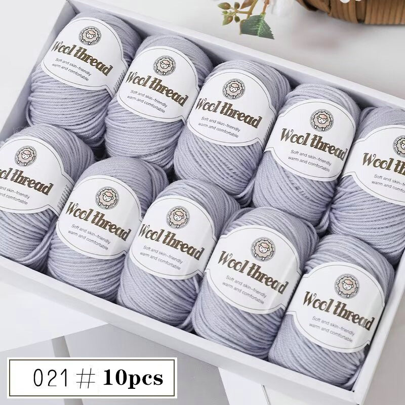 10pcs Australian Wool Yarn 500g Soft Warm Knitting for Sweaters Coats Scarves