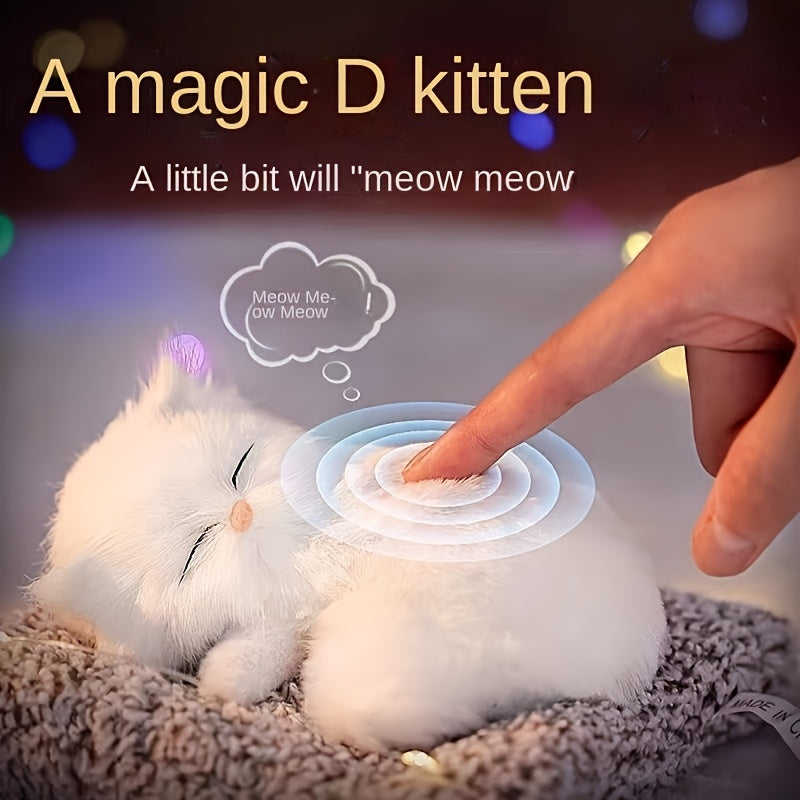 Touch-Sensitive Meowing Cat Toy for Kids and Gifts, Home Decor, Car Ornament