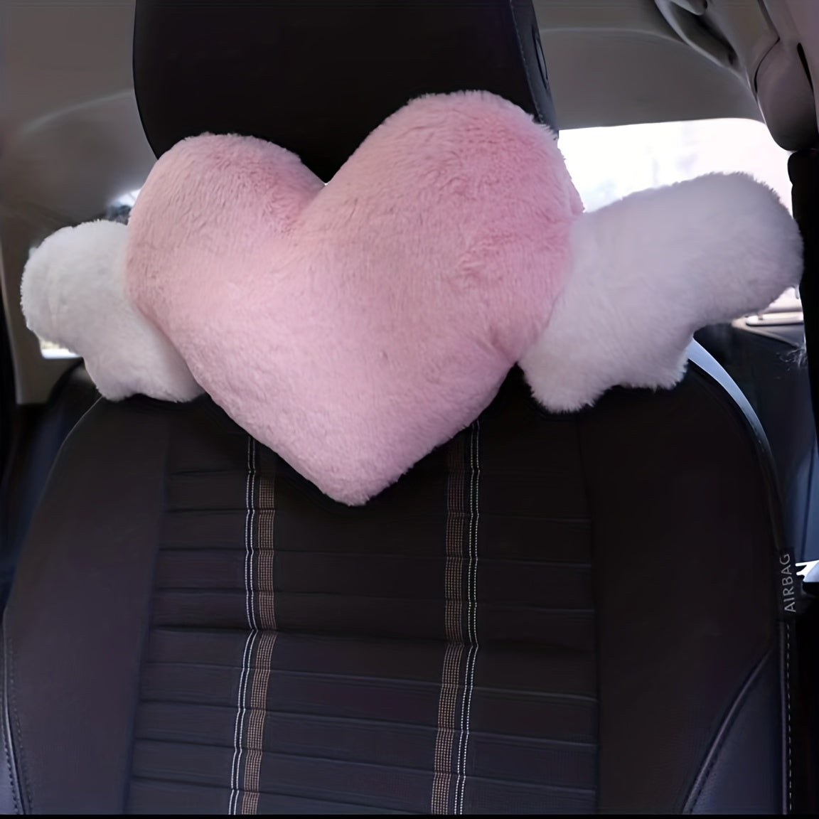 Almohada de apoyo para cuello con diseño de pato para cabezal de coche de dibujos animados adorable