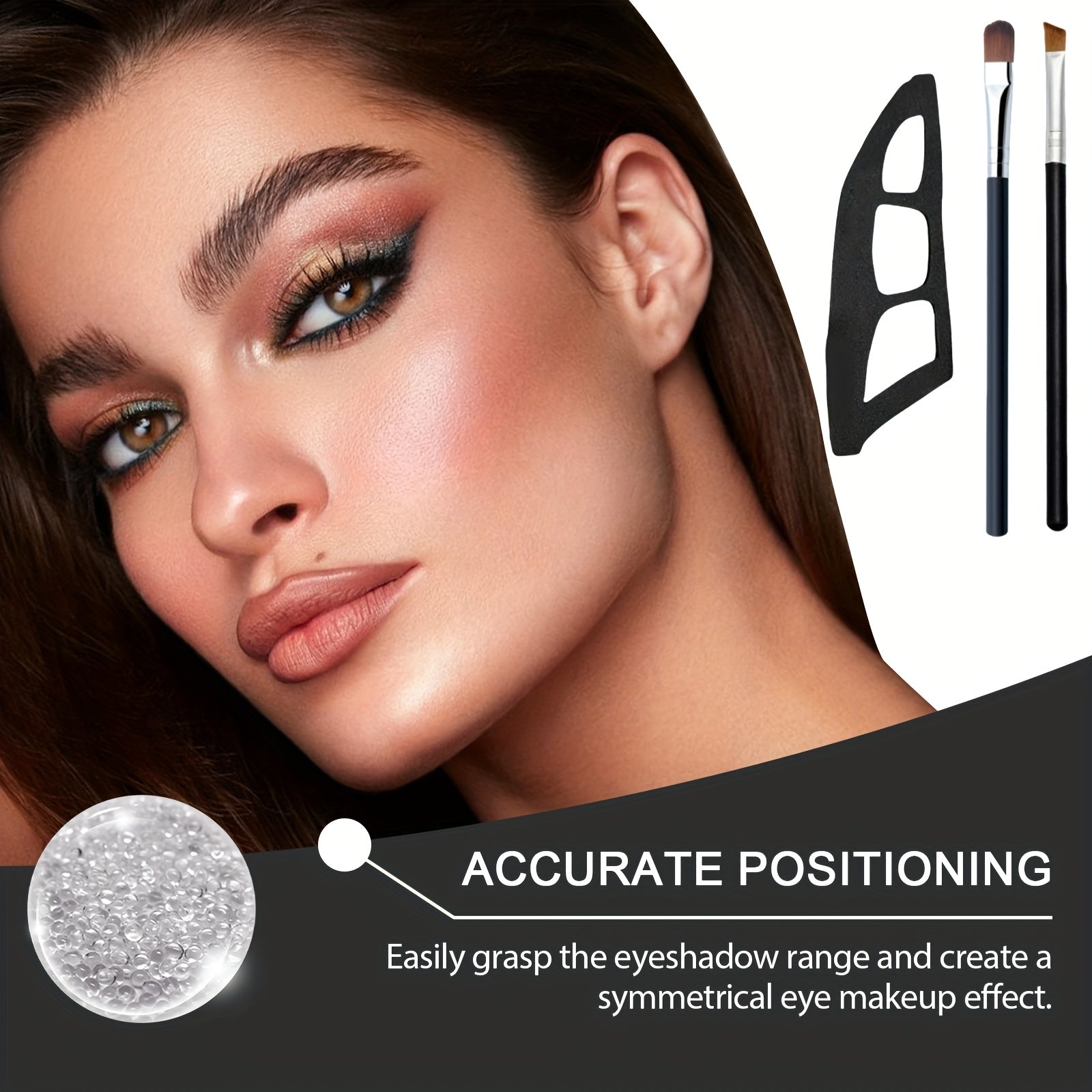 Ayollar uchun ko'zoynak cho'tkasi to'plami, boshlovchilar uchun shablonlar va qoliplar bilan