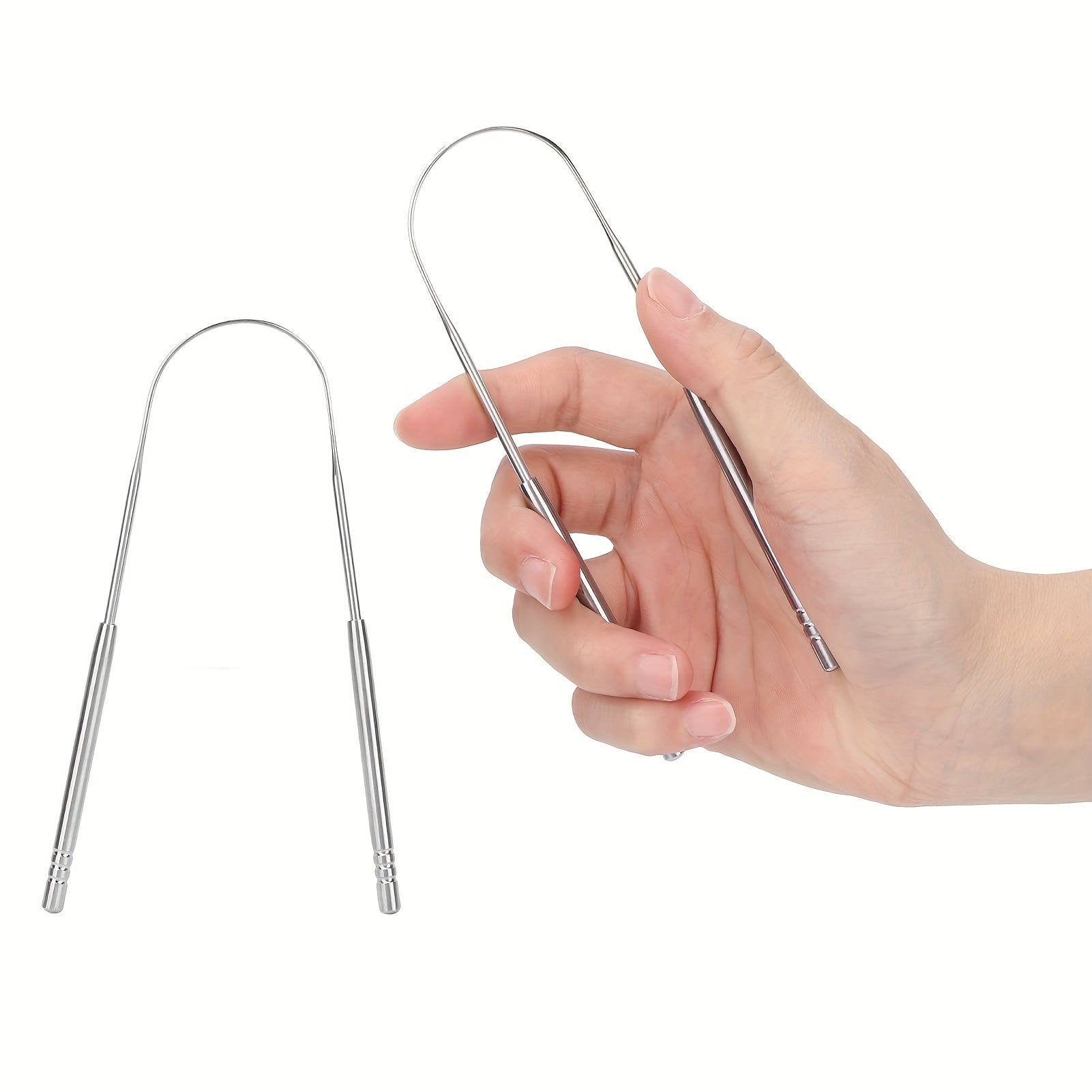 Stainless Steel Tongue Cleaner for Fresh Breath Halitosis Reduction