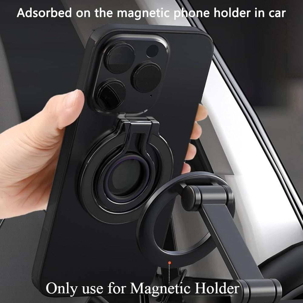 Магнитный держатель-кольцо для телефона с силиконовой подставкой, складной аксессуар для мобильного телефона из цинкового сплава