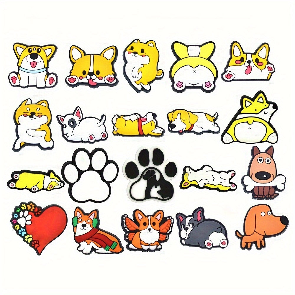 20pcs Dog Shoe Charms Plastic Accessories for Dogs Pugs Husky Breeds
