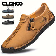Men's Leather Loafers Non-Slip Casual Shoes Round Toe Fall Spring Summer Winter Solid