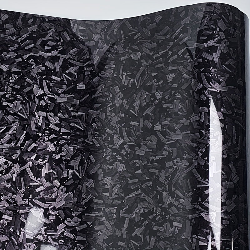 30×100cm Silver High Gloss Carbon Fiber Vinyl Wrap for Car Body Stickers