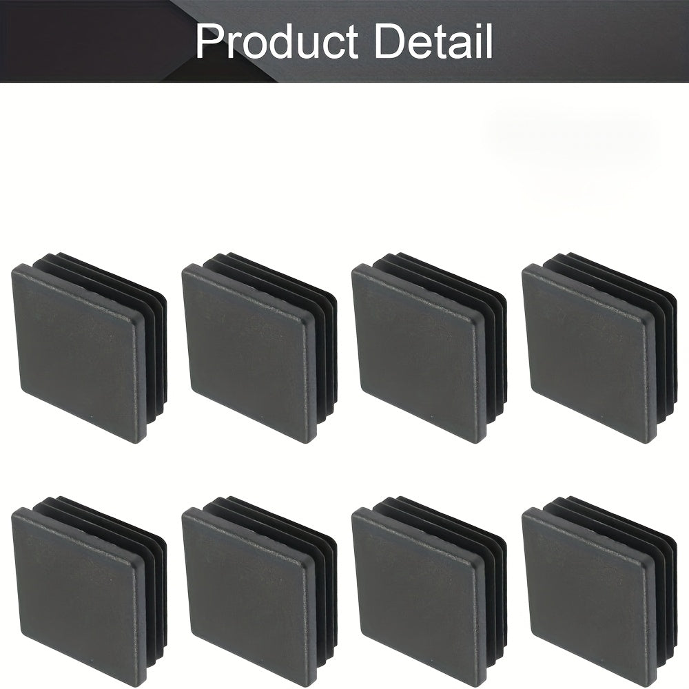 Furniture Caster Glides Set of 10/12 Black Plastic End Caps for Chair and Table Legs