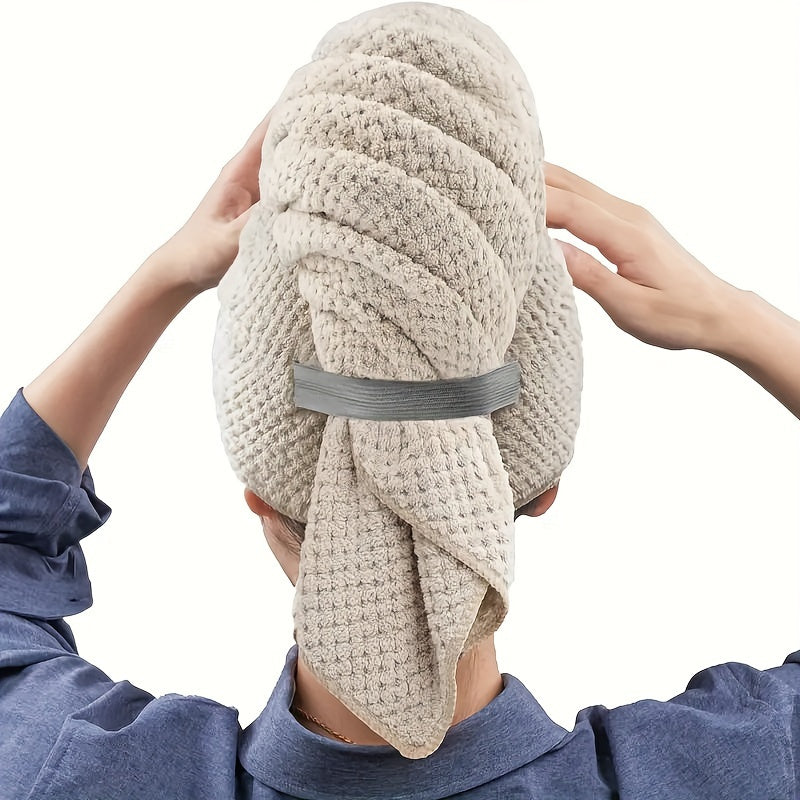 Women Microfiber Hair Towel Wrap Soft Quick Dry Water Absorbent Cap