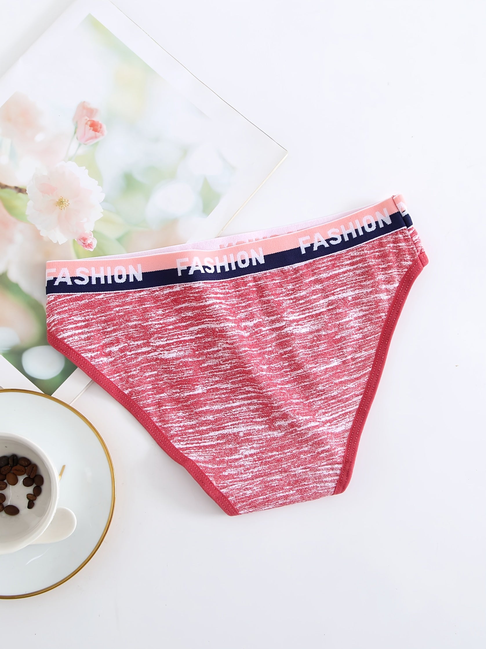 Women's Bikini Panties Low-Rise Breathable Gradient Colors 95% Blend Material