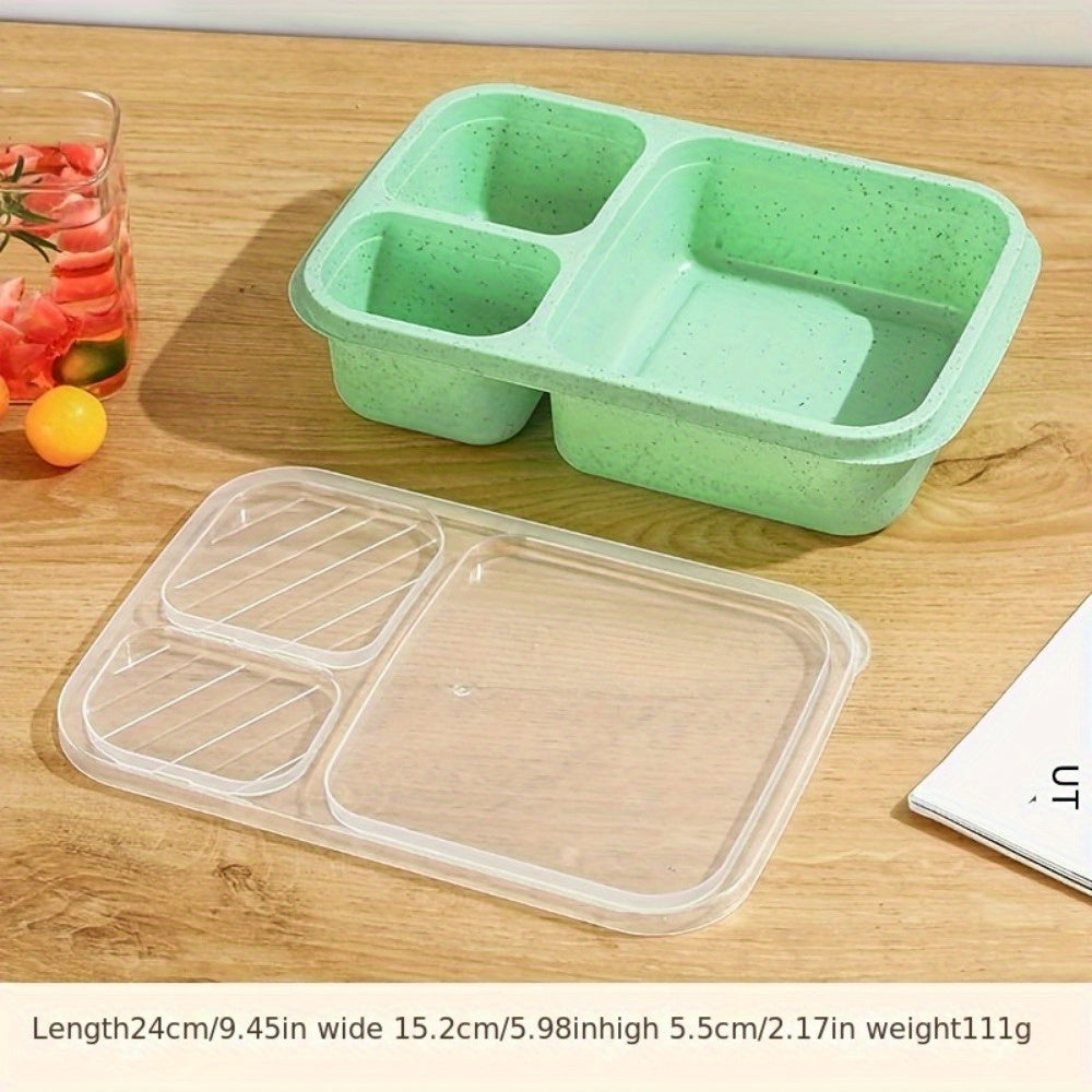 Пластиковый ланч-бокс Bento с отделениями, герметичный, прочный контейнер для еды для офиса, школы, на природе