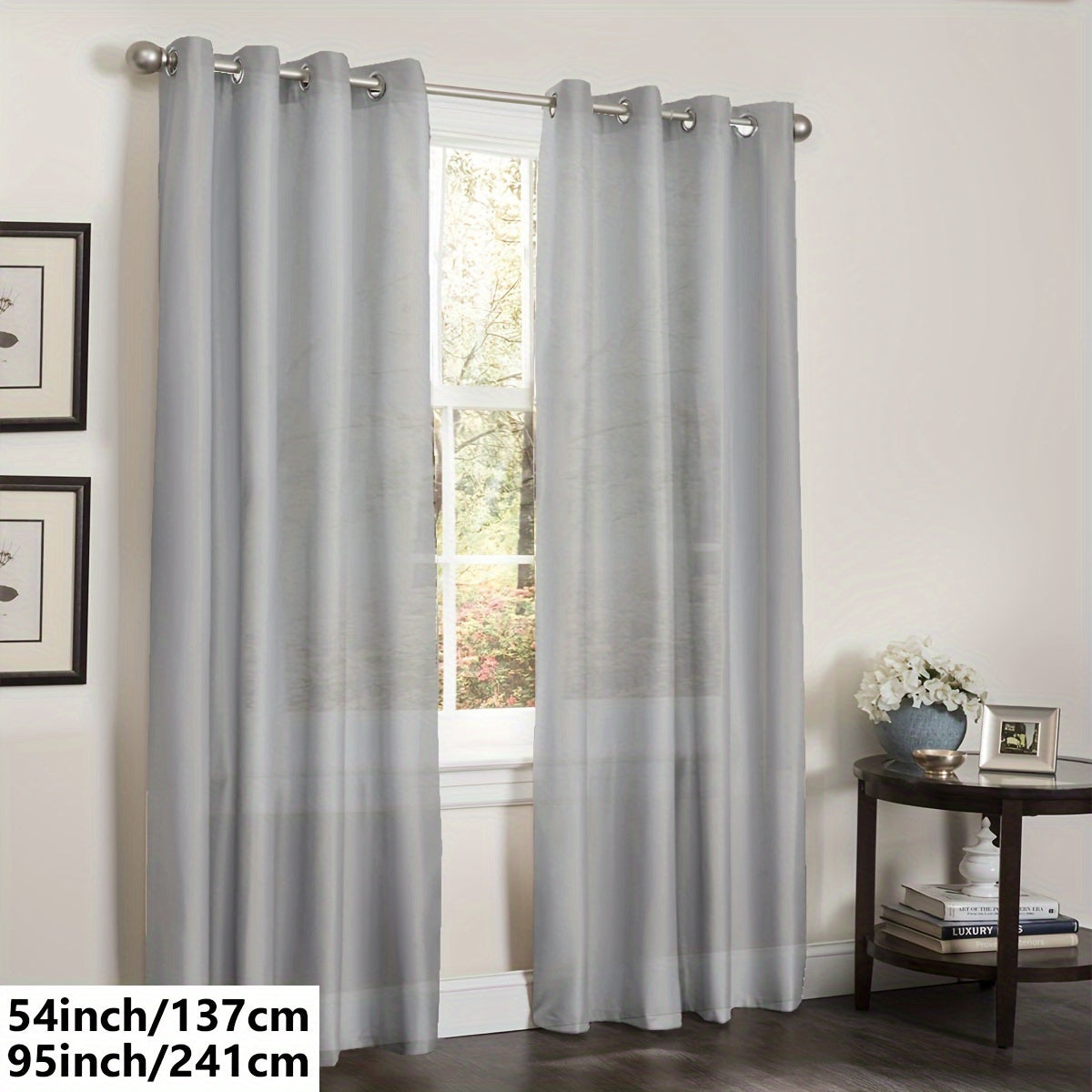Imitation Silk Rope Curtain for Bedroom and Living Room Single Panel