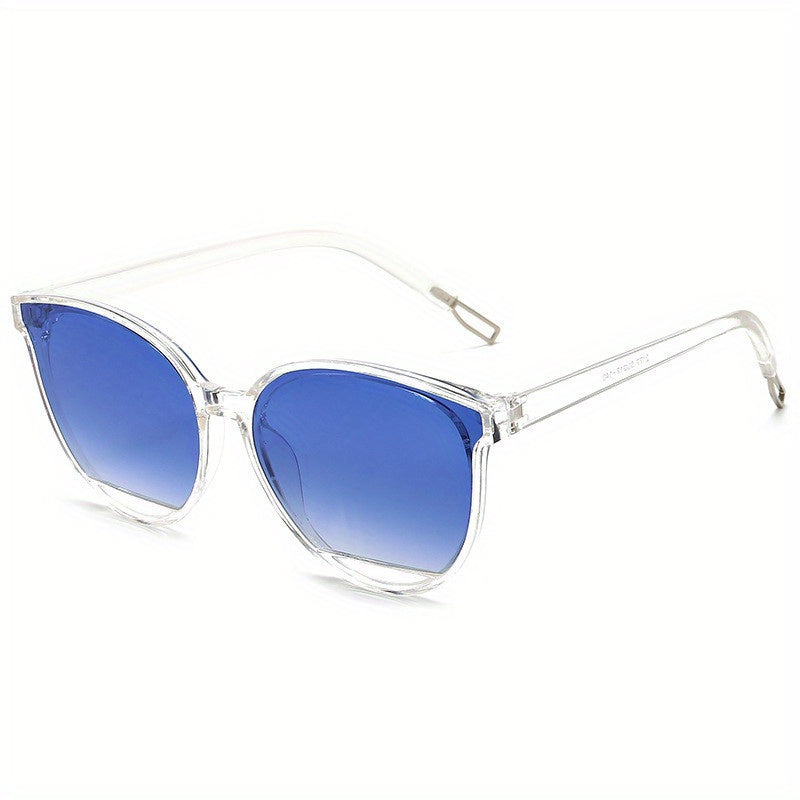 Unisex Cat Eye Sunglasses with Gradient Lenses, Casual Hollow Earpieces