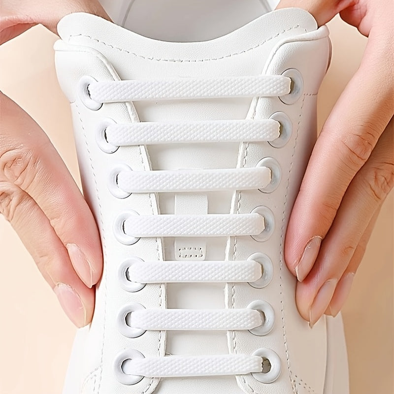 Unisex Silicone No-Tie Shoelaces 16 Pack Elastic Durable Quick-Fit