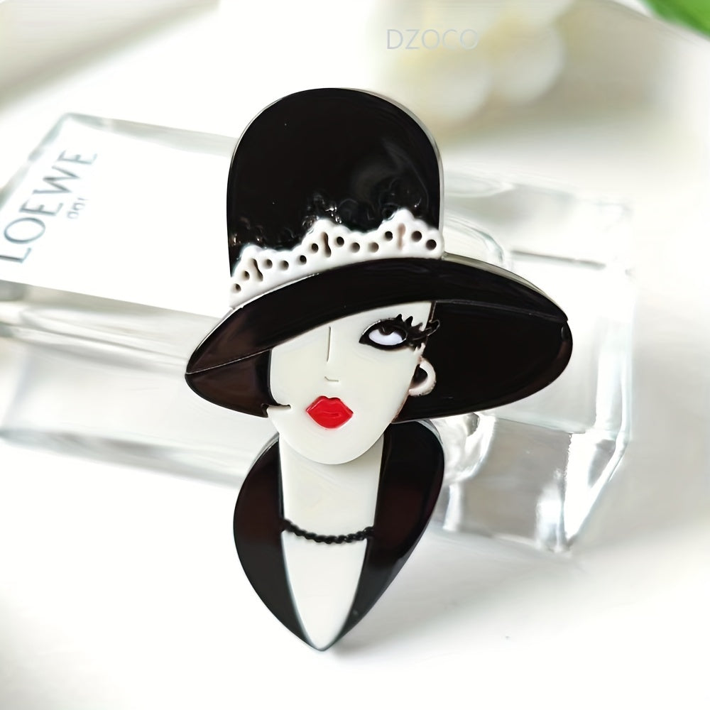 Acrylic Brooch for Women Stylish Elegant Jewelry for Scarves Jackets