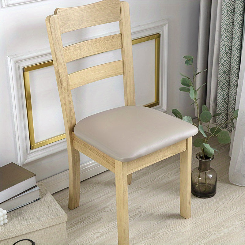 Ovqatlanish xonasi, oshxona, mehmonxona va uy bezaklari uchun suv o'tkazmaydigan PU charm stul qoplamalari.