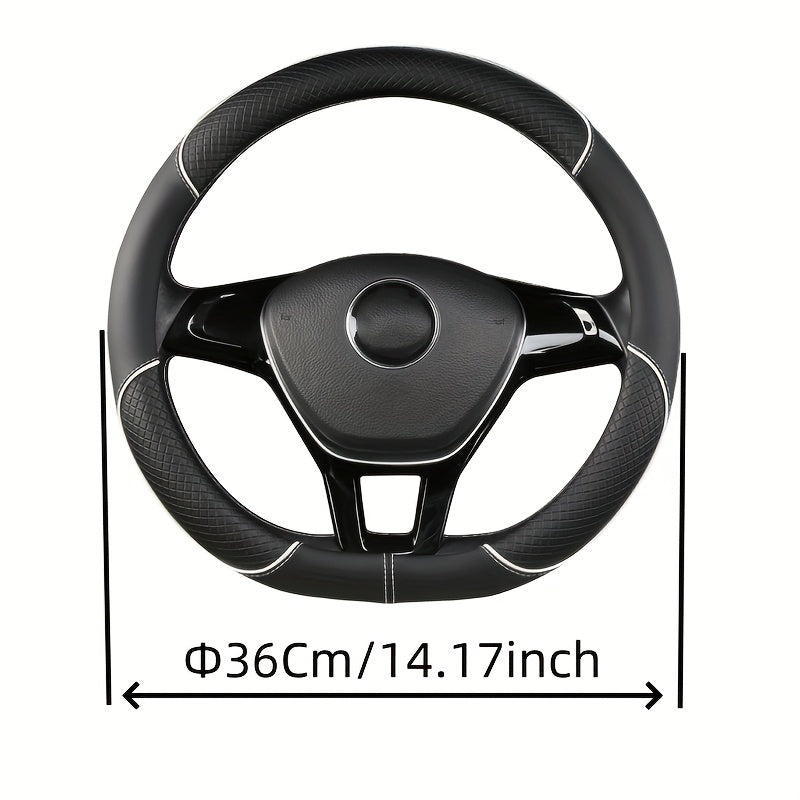PVC Steering Wheel Cover Black and Red Fit Most Vehicles