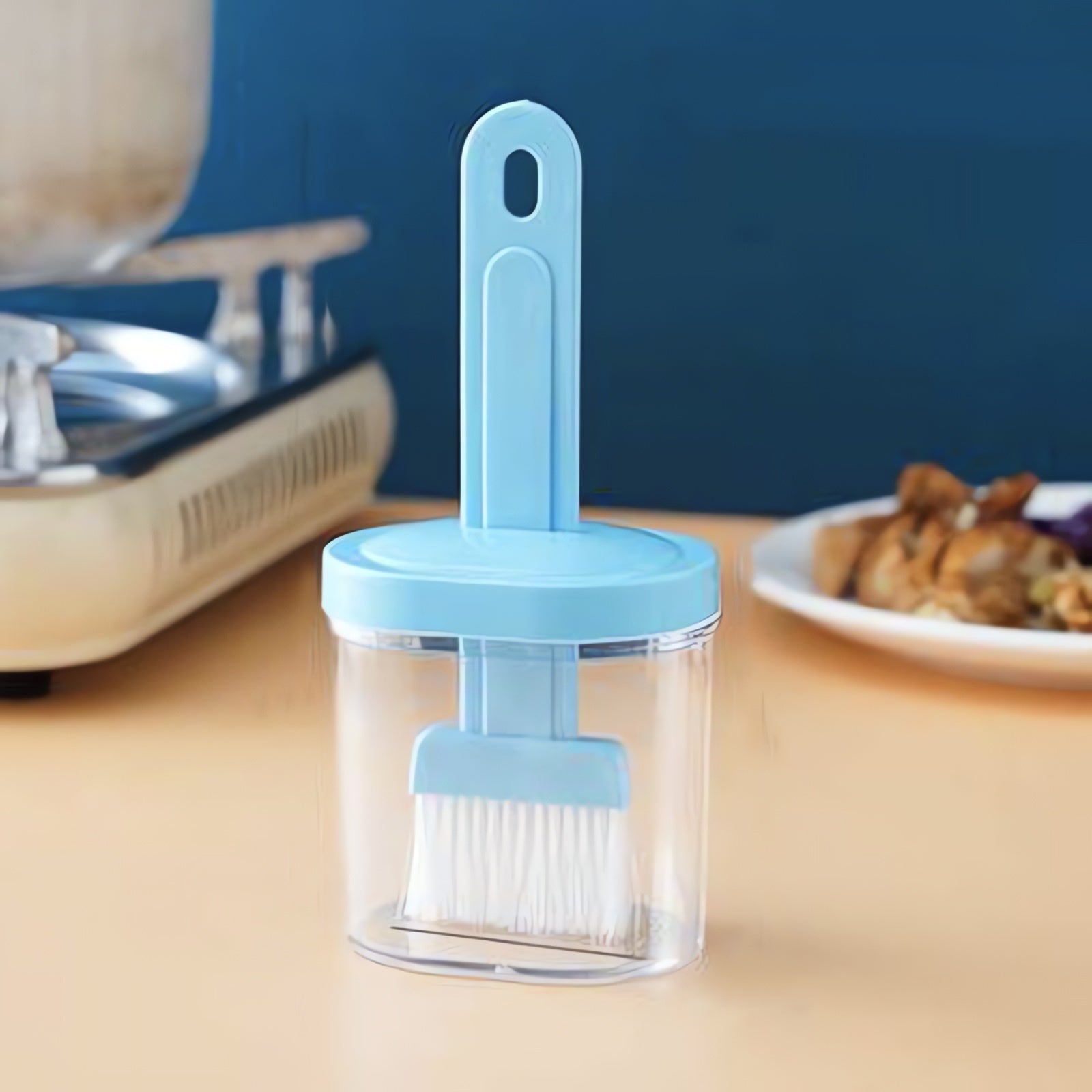 High Temperature Resistant Silicone Oil Brush with Storage Box for Cooking Baking Barbecue