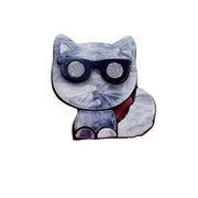 Animal Brooch Pin for Women and Girls with Glasses Stylish Cartoon Cat Accessory