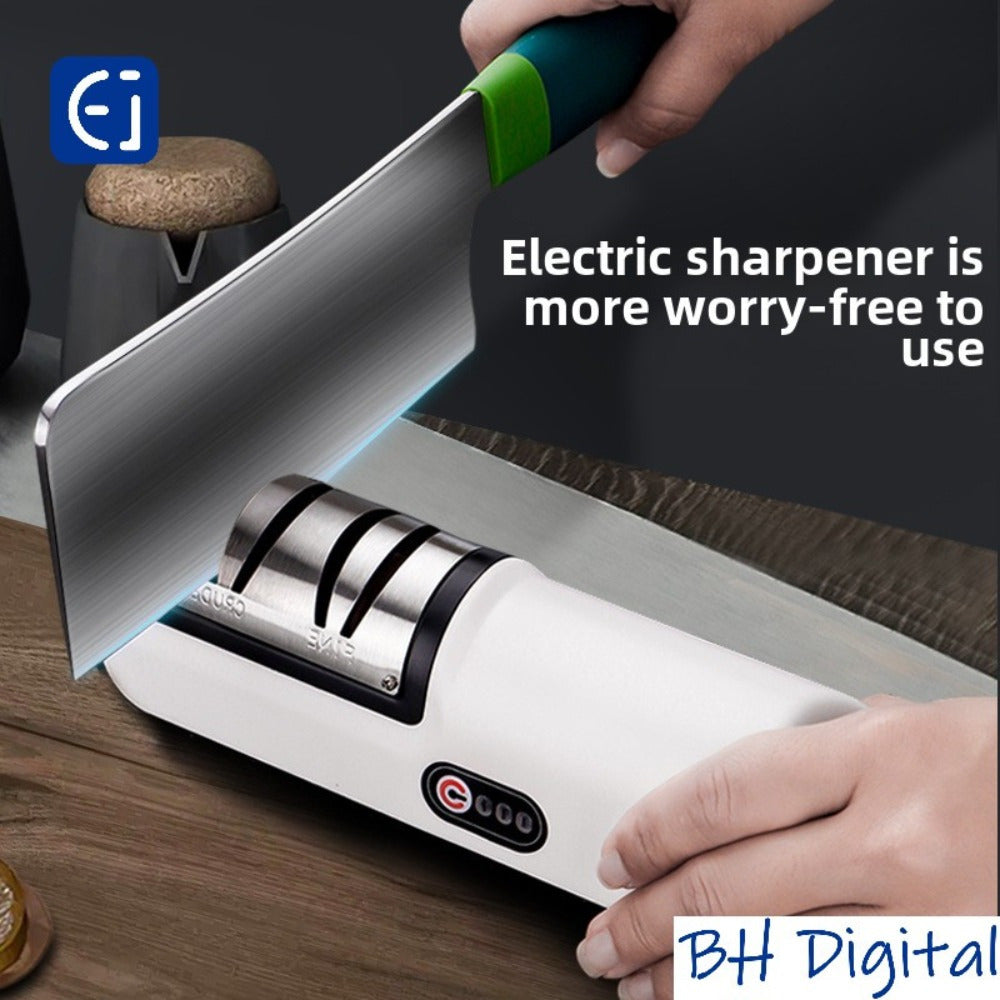 USB зарядка билан электр шевкалагич, ошхона пичоқларини майдалаштириш ва полиш учун мўлжалланган.