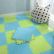 Foam Interlocking Floor Mat Set 12 Pieces, Plush, Anti-Slip, Easy Install