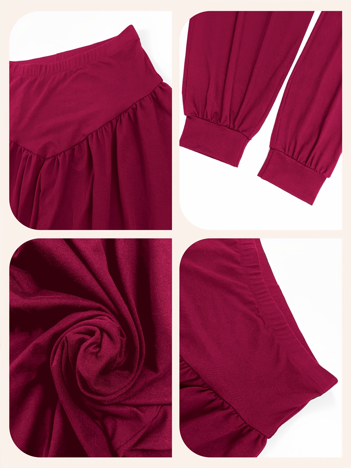 Plus Size High-Waisted Lantern Pants Solid Color Spring Summer