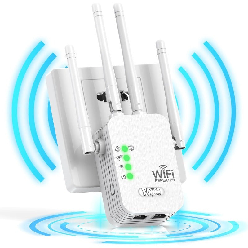 High-Speed WiFi Extender Signal Booster Dual-Band Supports 150 Devices Large Area Coverage