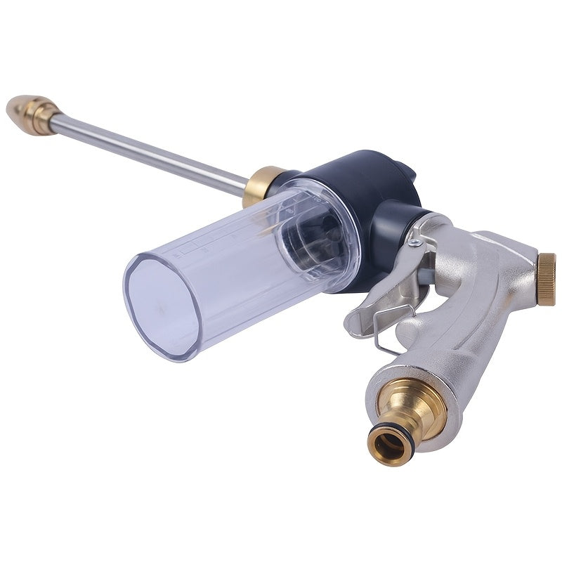 Медная водяная пушка из нержавеющей стали высокого давления с удлинённой трубкой и пенным распылителем для мойки автомобиля и полива сада