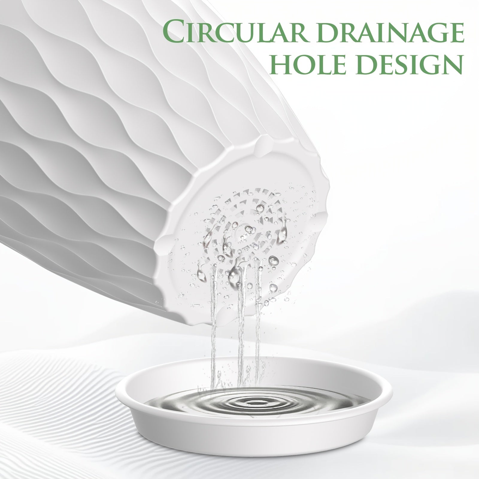 5-Piece Set of 10.16cm Bohemian Striped Plastic Plant Pots with Drainage Holes for Indoor Outdoor Succulents Aloe Snake Plants