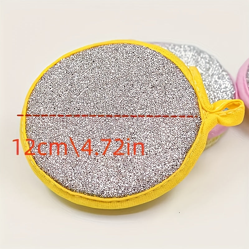 Natural Sponge Scrubbers 5-Pack Dual-Sided Non-Scratch Cleaning Pads for Kitchen Bathroom Outdoor