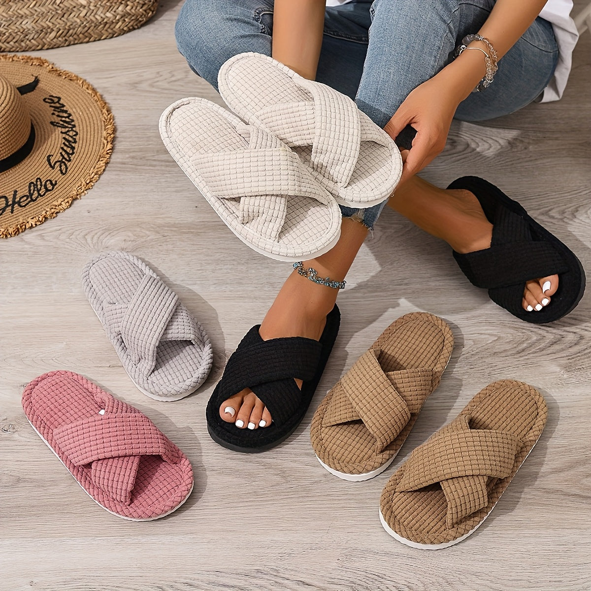 Women's Casual Slippers Soft Cover Sole Non Slip Lightweight Indoor Outdoor