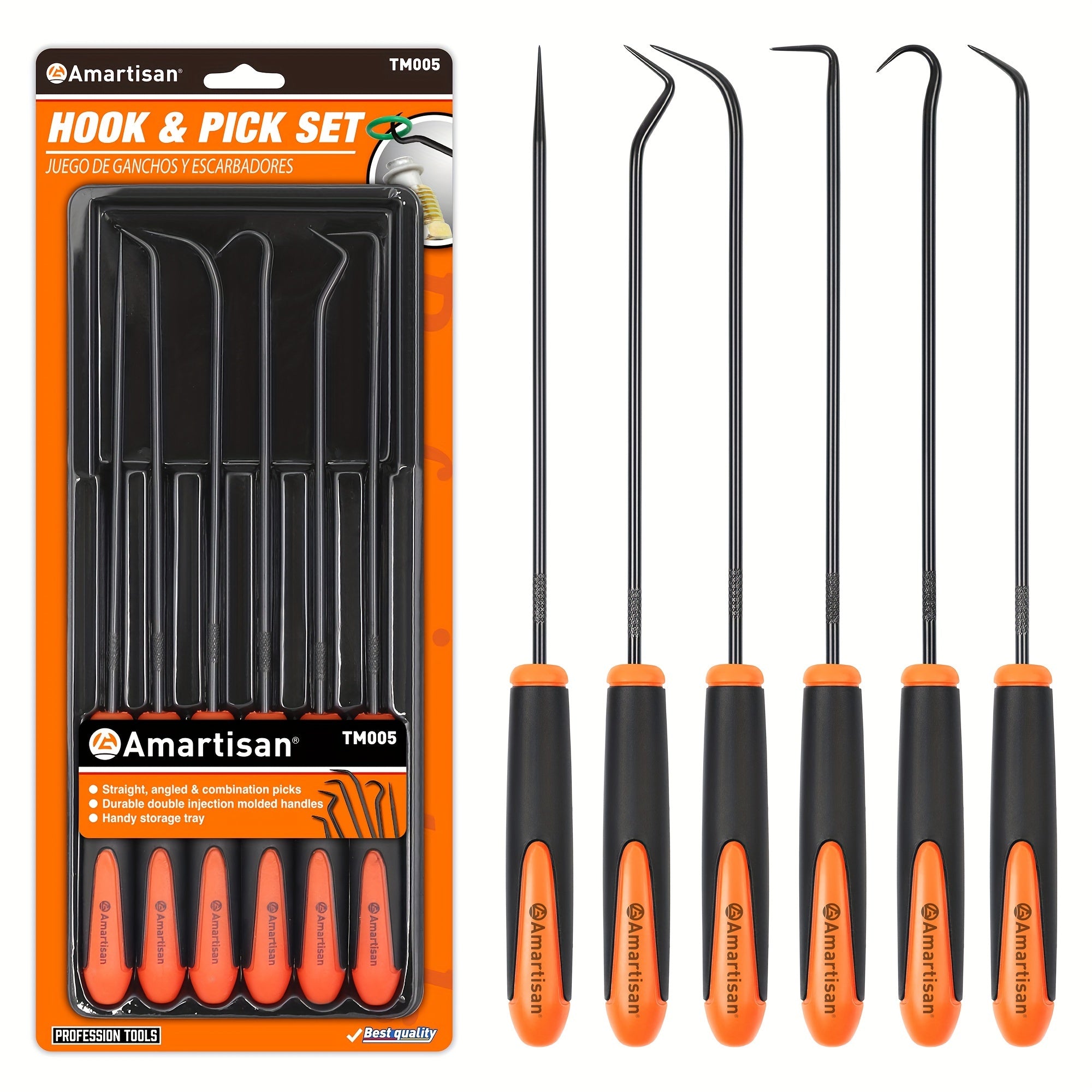 6-Pack Oil Seal Hook Kit Automotive O-Shaped Sealing Rings Disassembly Tools