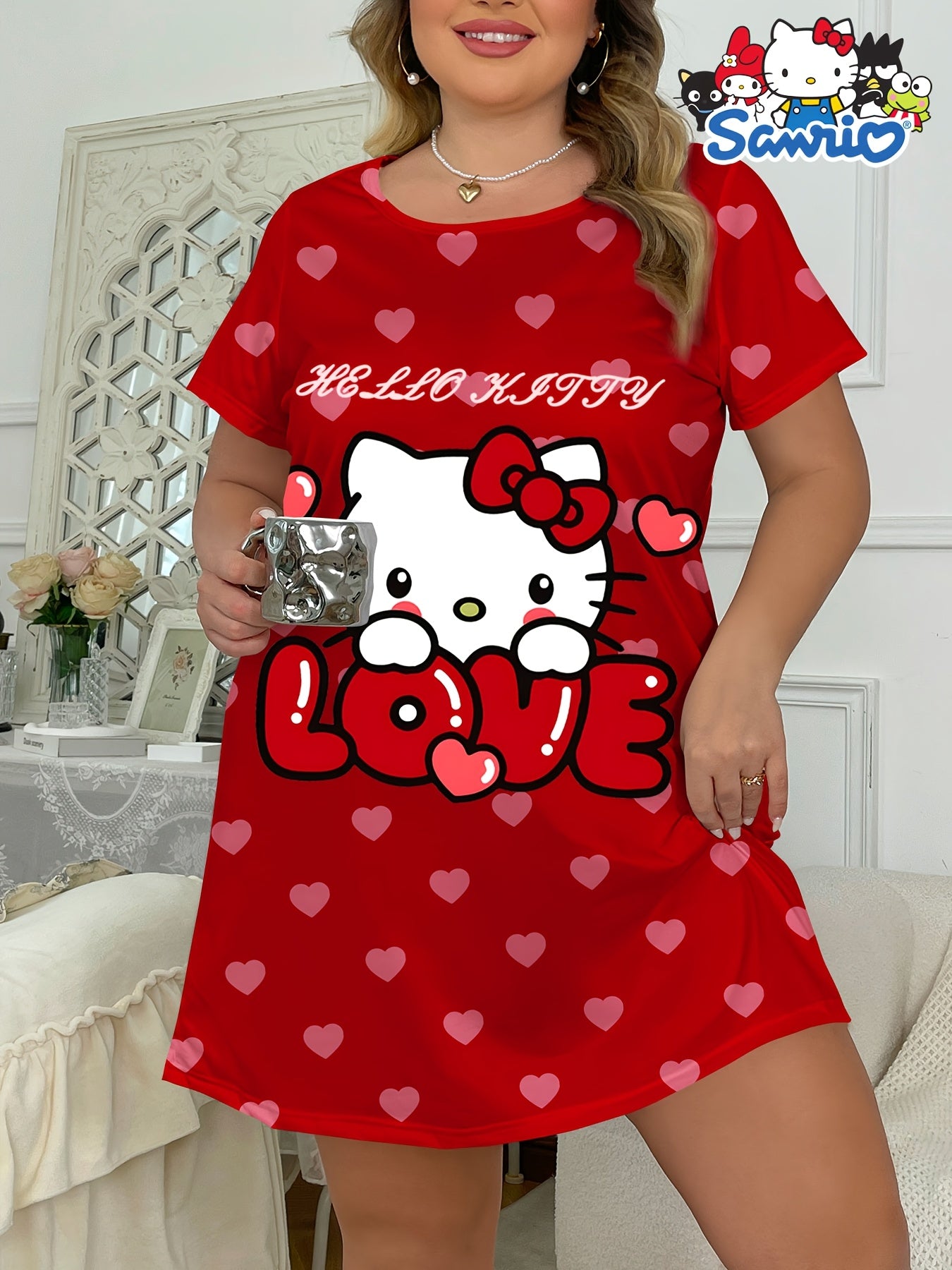 Women's Pastel Purple Sleepdress Plus Size Nightgown Lounge & Sleepwear