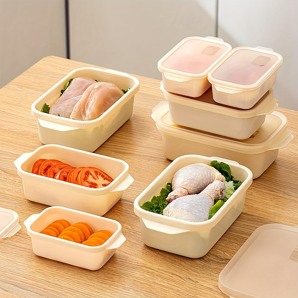 Microwave Safe Plastic Food Storage Containers Set of 3 Square Clip-On Lids