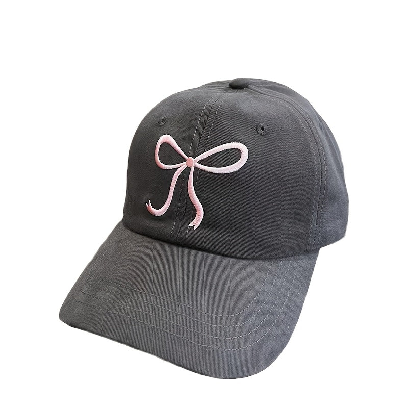 Women's Baseball Cap with Bowknot Lightweight Sun Protection Adjustable Casual Holiday