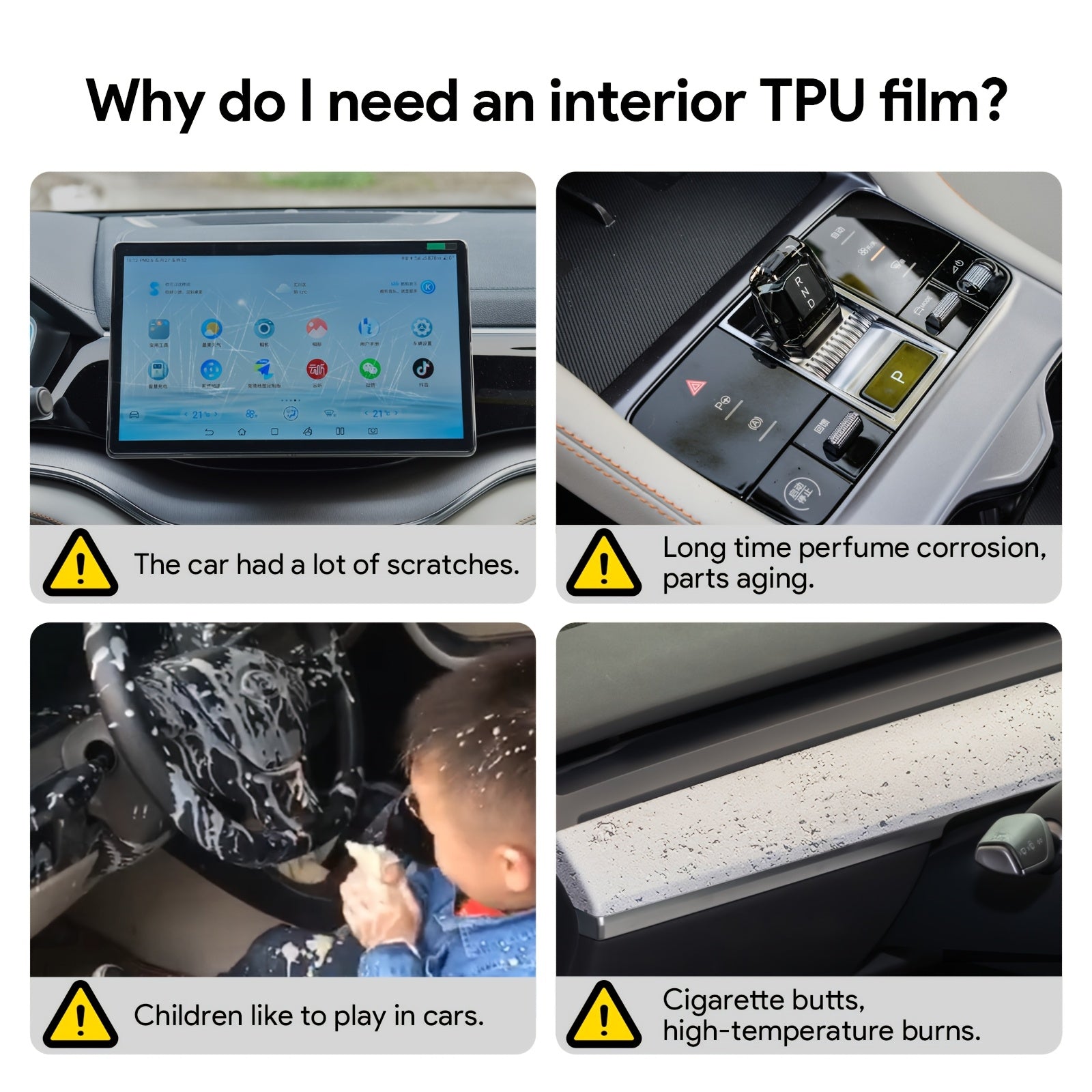 Universal Car Interior Protection Film TPU Full Vehicle Set