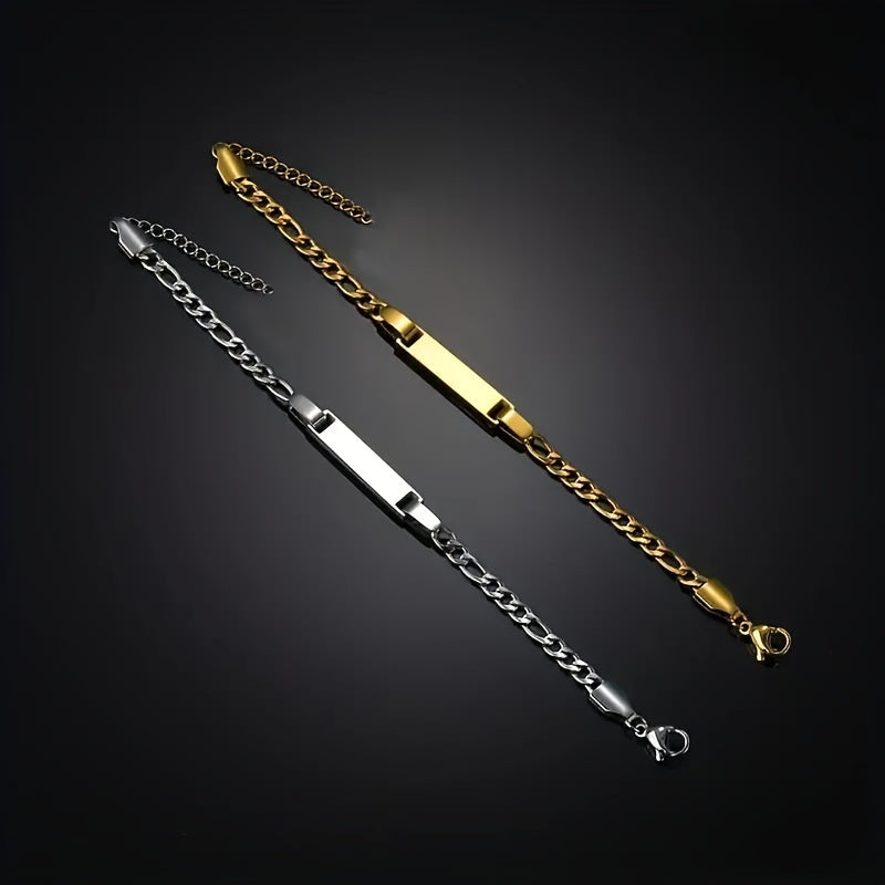 Personalized Baby Name ID Child's Bracelet Stainless Steel Adjustable Engraved Birthdate Gift