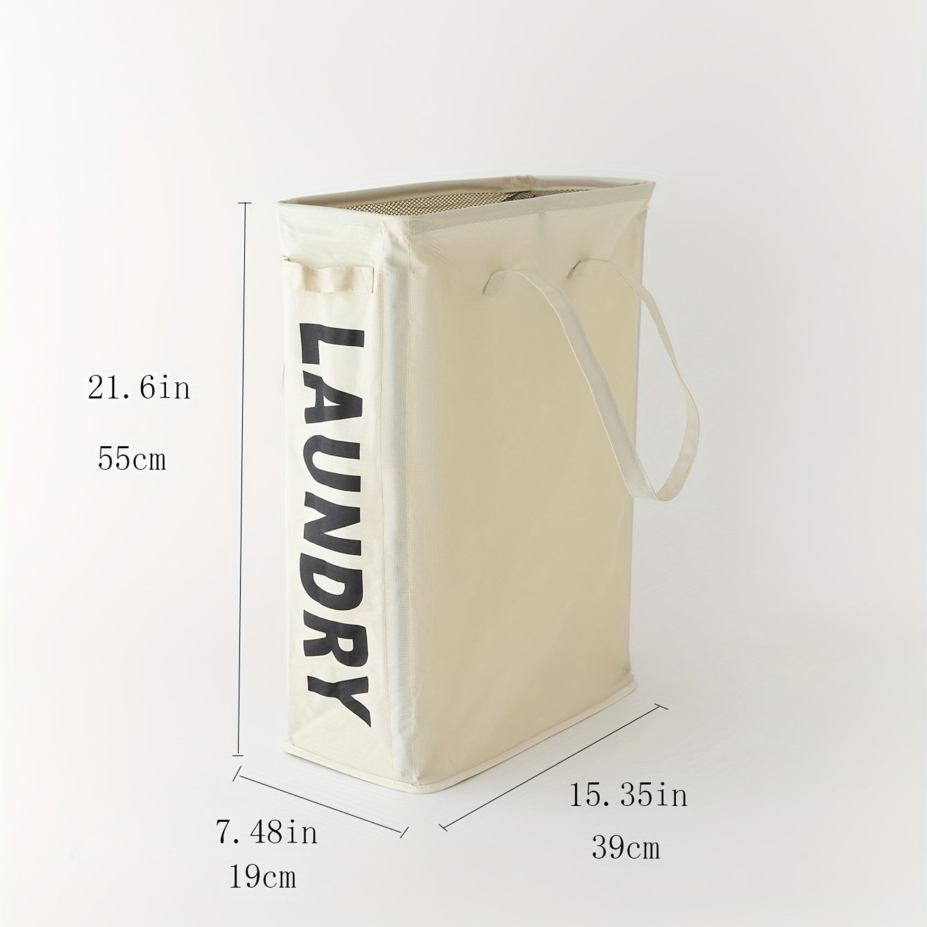 Collapsible Laundry Hamper with Handles 45L Capacity for Small Spaces