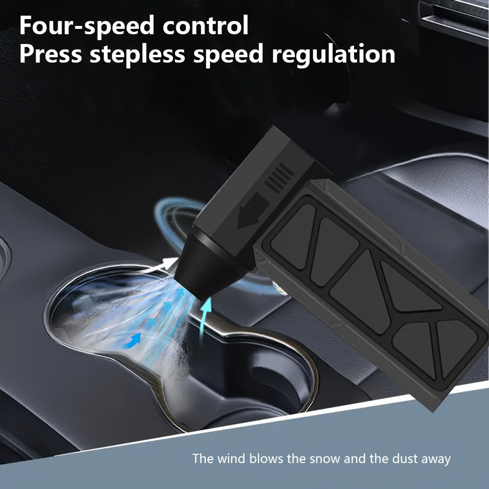 130,000 RPM Portable Turbo Jet Blower Fan Rechargeable USB Compact Lightweight for Car Cleaning Camping