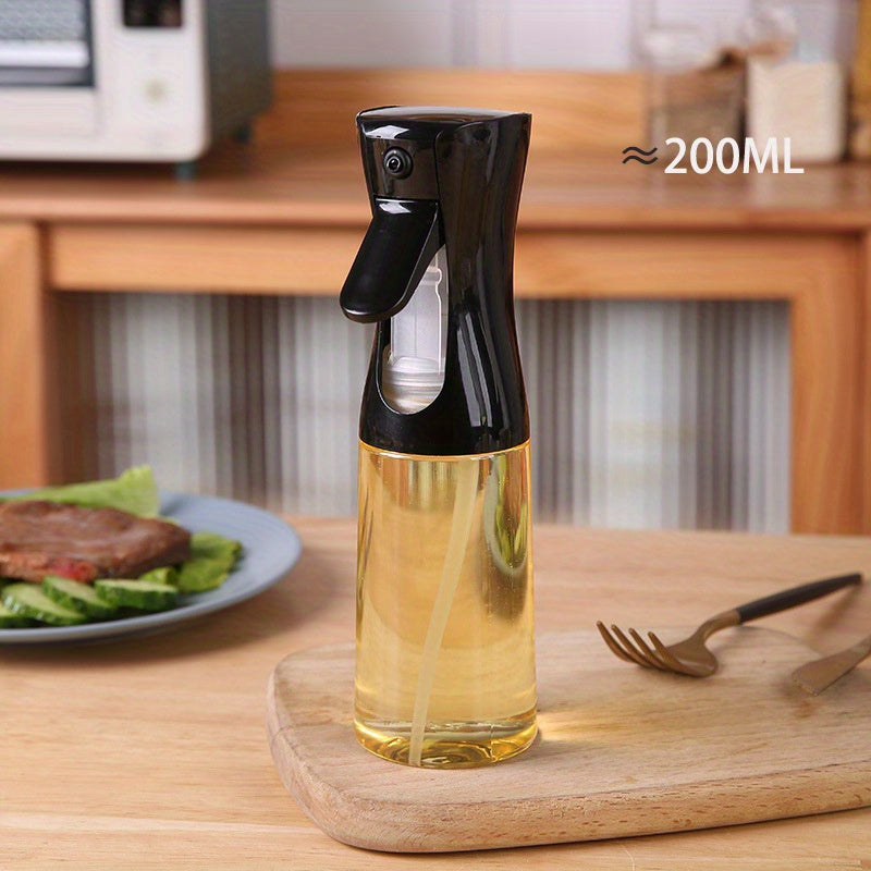 Cooking Oil Spray Bottle 200ML, Refillable Canola Oil Dispenser for Baking Frying Grilling