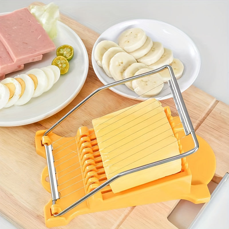 Cortador manual multifuncional de acero inoxidable para queso, frutas, huevos y jamón