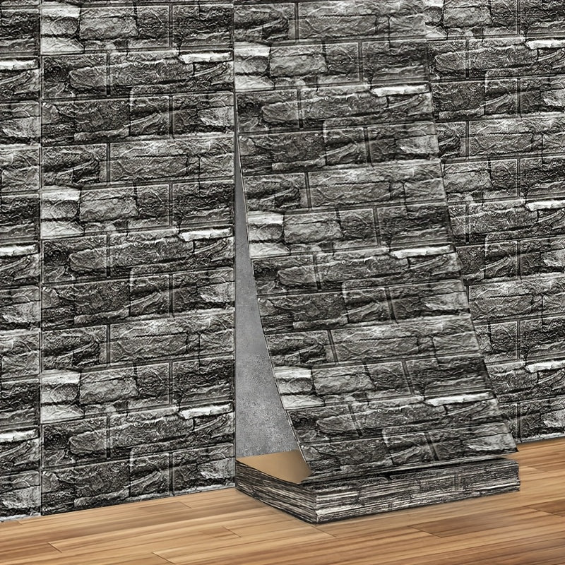 3D Brick Wallpaper Stickers Self-Adhesive Foam Wall Tiles Waterproof Moisture-Proof for Living Room Bedroom Dorm