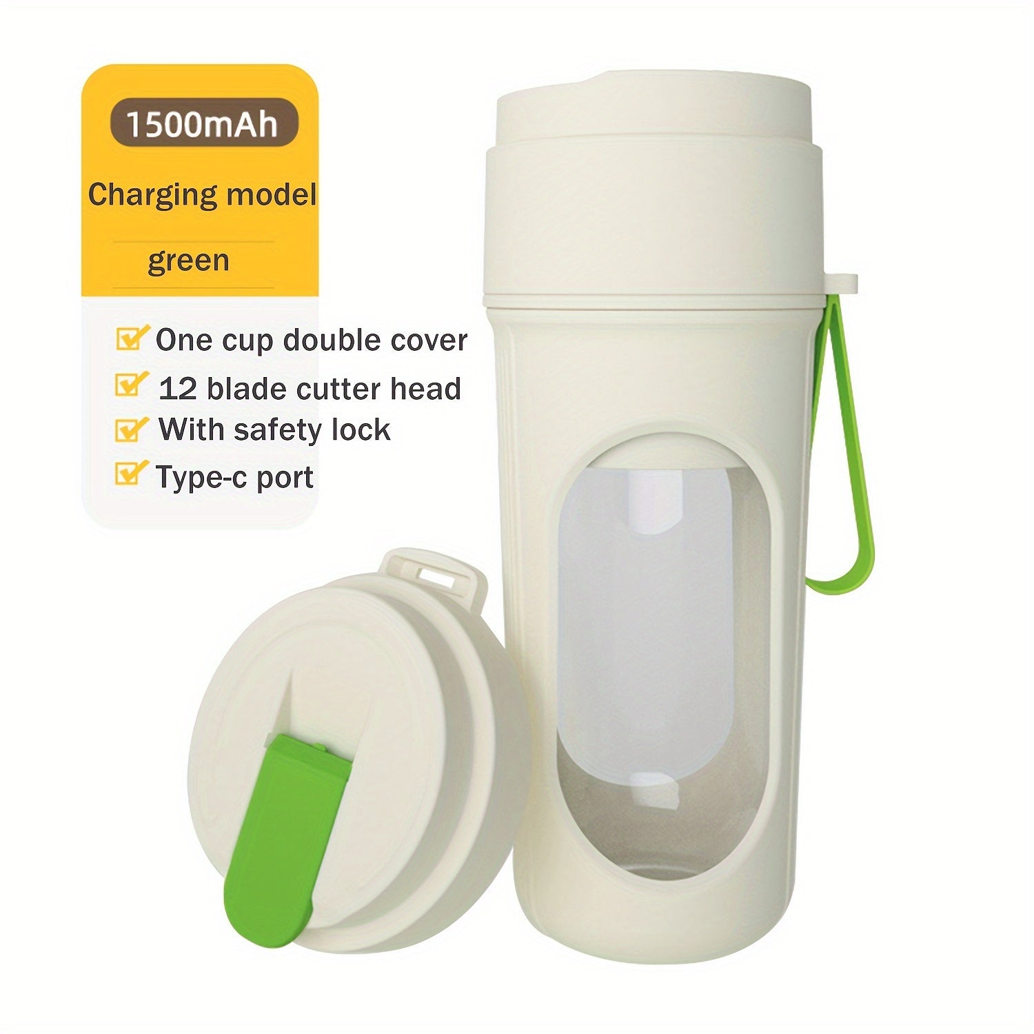 Compact USB Rechargeable Electric Juicer for Smoothies Travel Blender Cup