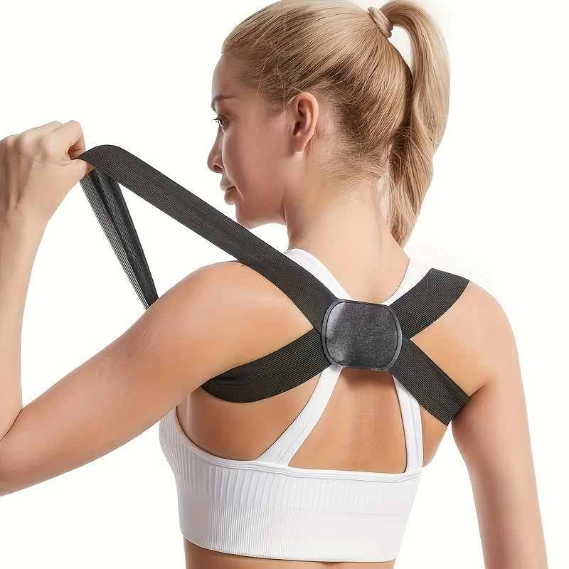 Breathable Polyester Posture Corrector for Back Support in Black Pink Beige