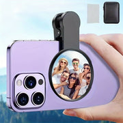 Portativ Smartfon Kamera Oyna Aks Siltash Klipi To'plami, Saqlash Sumkasi bilan, Orqa Selfie Oynasi, Plastik Material, Batareyasiz.