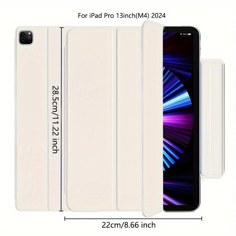 iPad Mini 6, Air 4/5, Pro 11 2022, Air 6 11inch 2024 uchun sun'iy charm aqlli qop. Qalam ushlagichi, kuchli magnit yopilishi va ultra ingichka dizayni bilan egiluvchan qattiq qopqoqni o'z ichiga oladi.