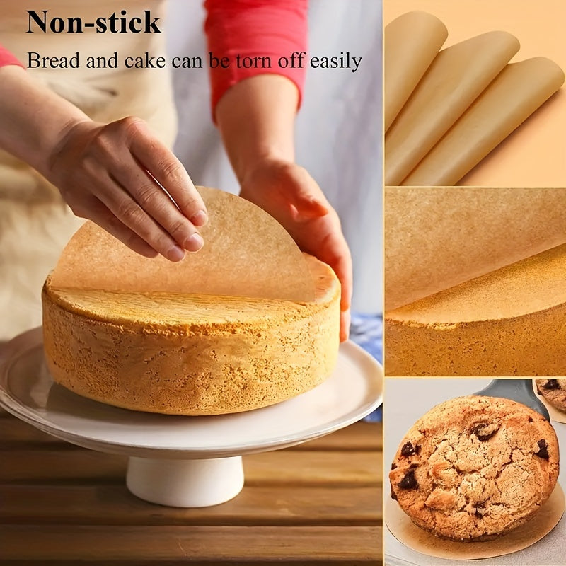 Pre-Cut Double-Sided Silicone Non-Stick Baking Paper 6/8/9 Inch Pack of 50 or 100