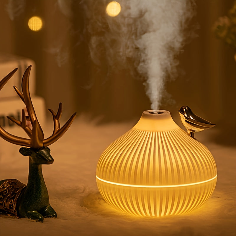 Мини-портативный увлажнитель воздуха с USB LED подсветкой на 300 мл с охлажденной туманной функцией и диффузором ароматов