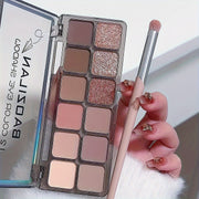 Women 12-Color Eyeshadow Palette Shimmer Matte Earth Tones