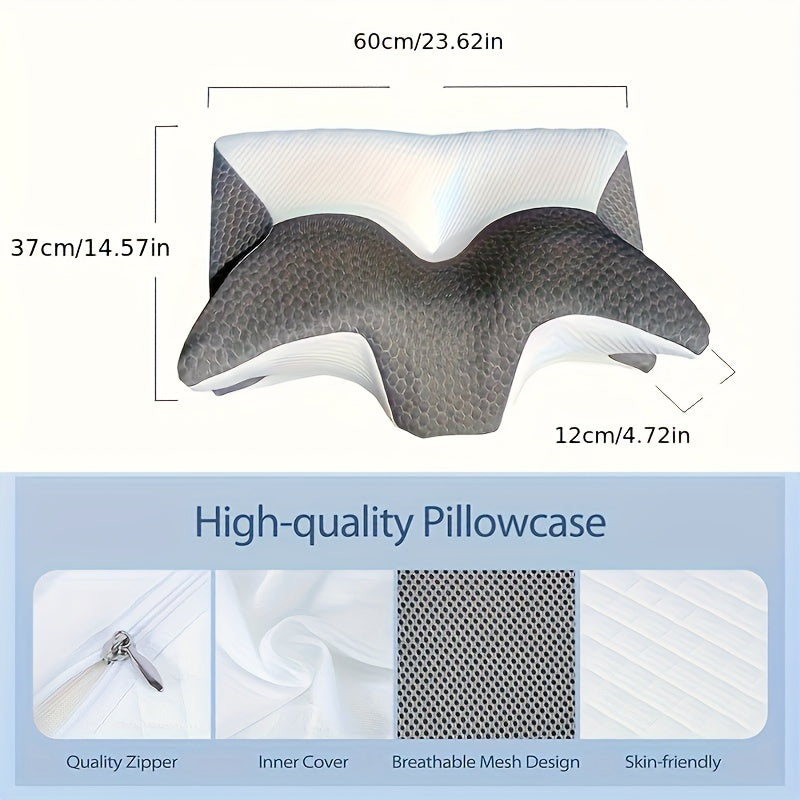 Memory Foam Pillow Queen Size Contour Pillow for Neck Shoulder Pain Ergonomic Support
