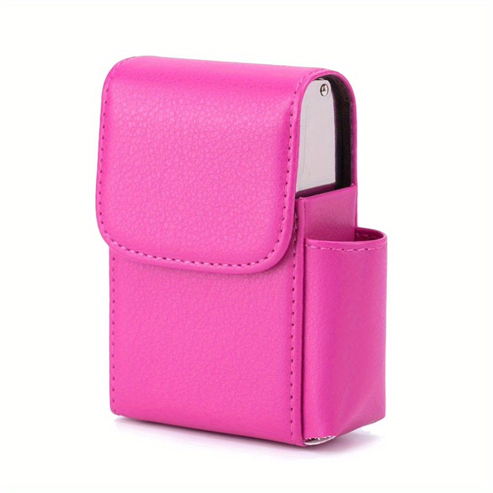 Unisex Metal Cigarette Box Lighter Holder Travel Storage