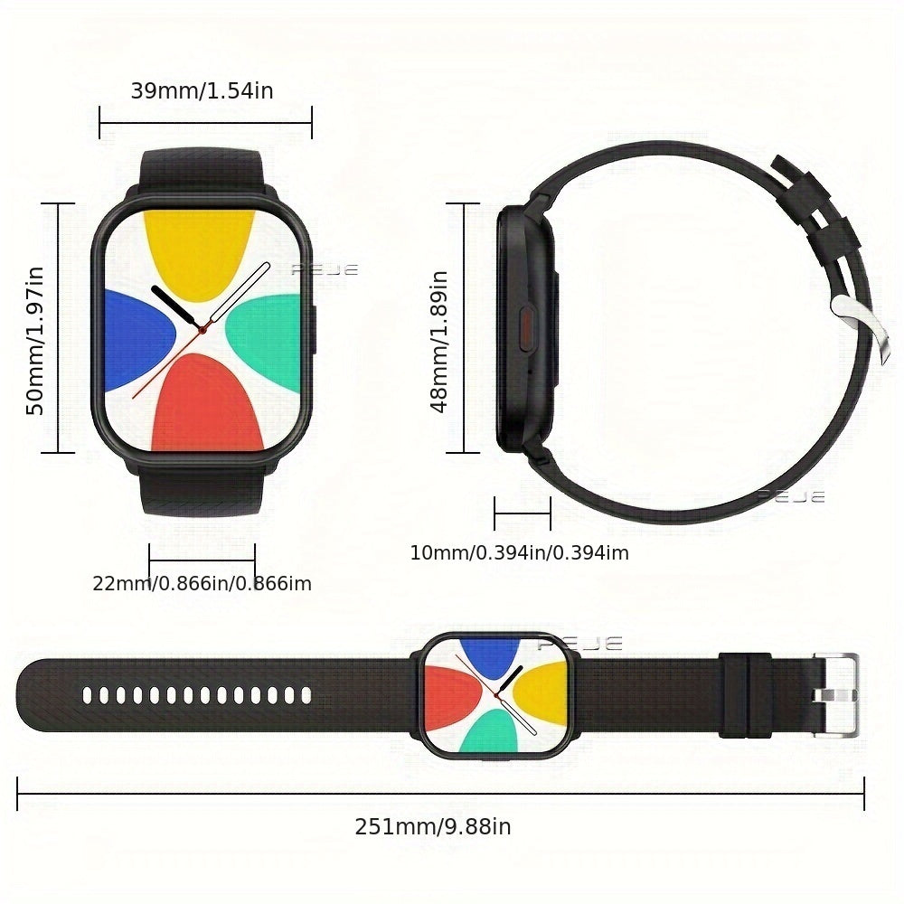 Smart Watch for Men Women 5.11cm TFT Touch Screen Water Resistant Fitness Tracker with Wireless Calling